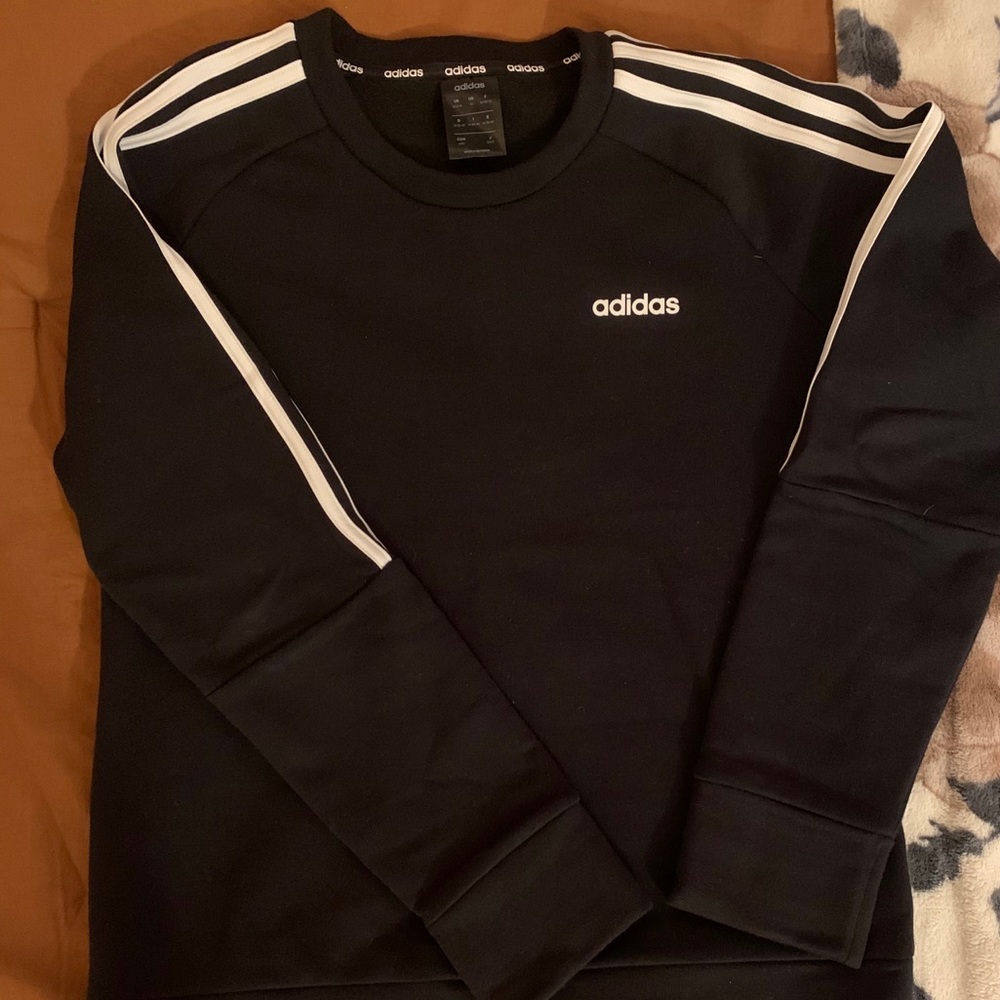 Adidas three stripe crewneck sweatshirt